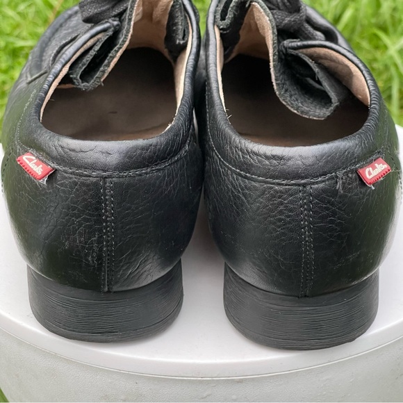 Clarks Stinson Lo Shoes Mens 13 M Black Leather Mocs Lace up Casual Comfort - Picture 11 of 15